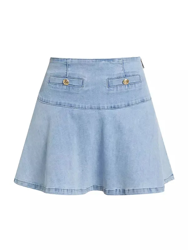 ADELLA DENIM STRETCH SKIRT BY GENERATION LOVE SPRING 25