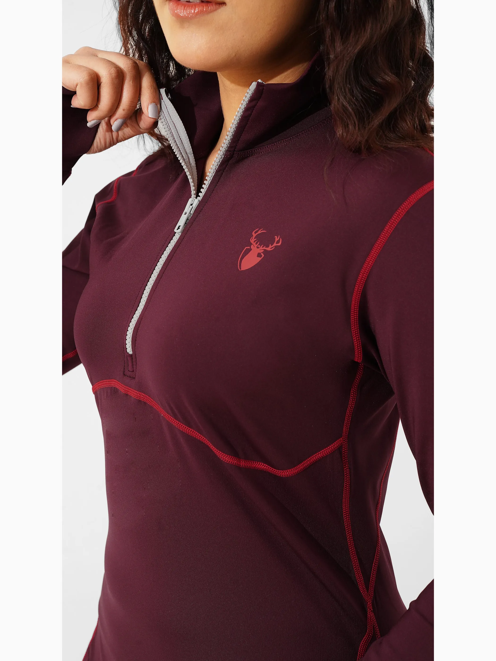 Adventure Top in Maroon