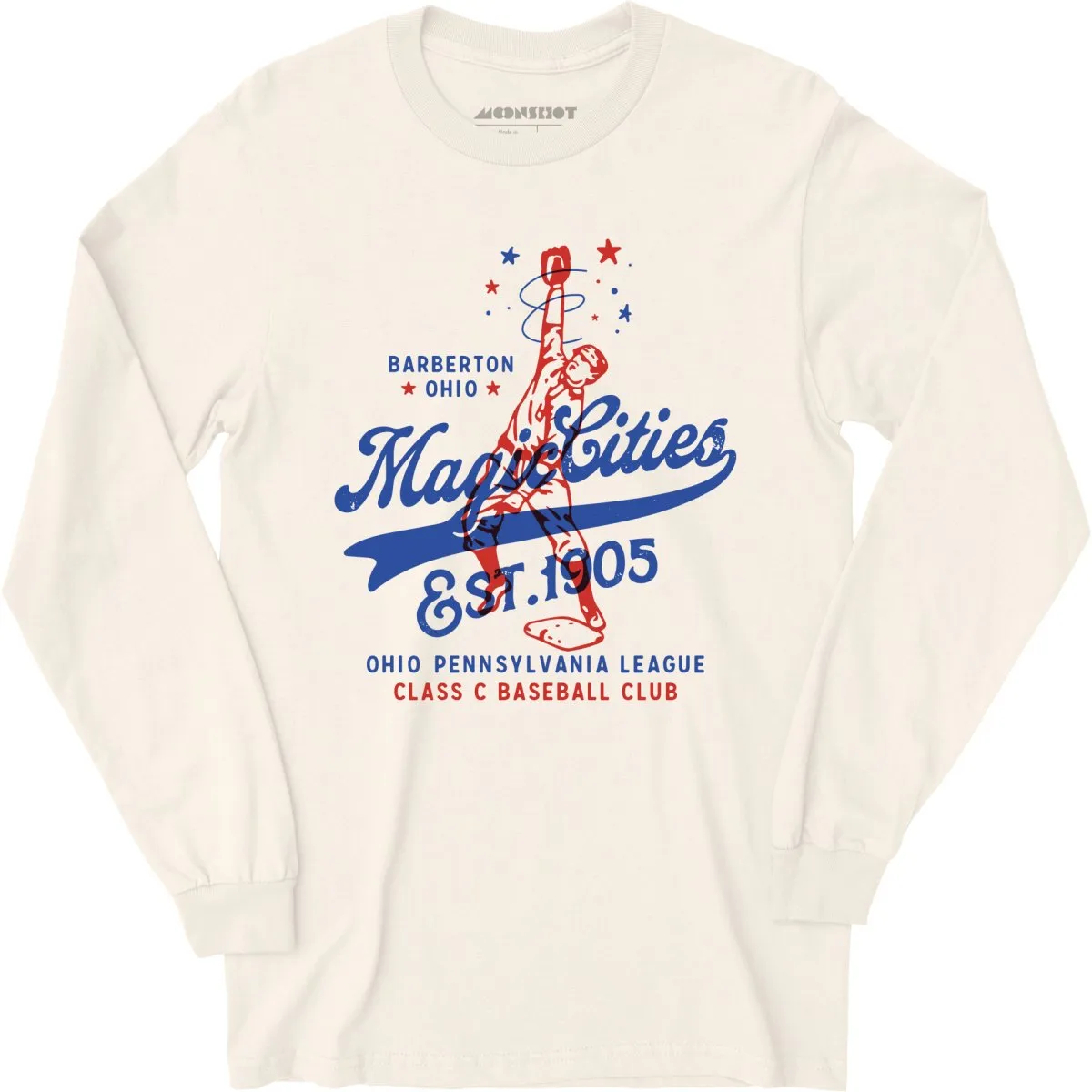 Barberton Magic Cities - Ohio - Vintage Defunct Baseball Teams - Long Sleeve T-Shirt