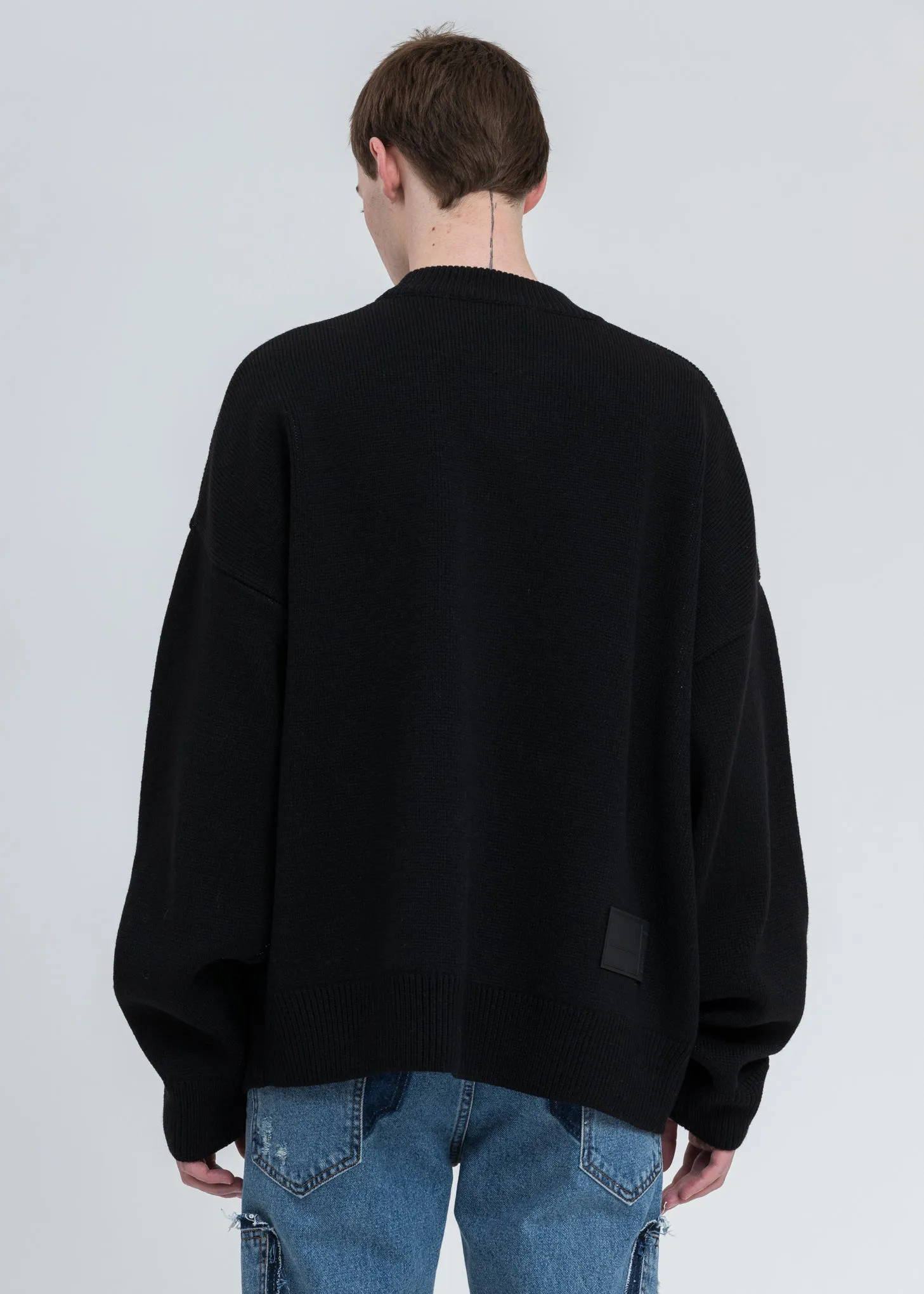 Black WE11DONE Jacquard Sweater