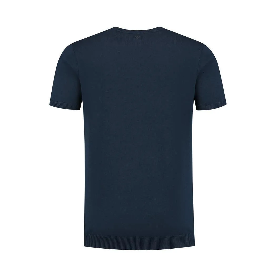 Braided Knitwear Tee Navy