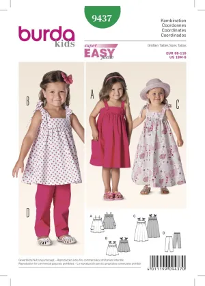 Burda Pattern 9437 Toddles (18M-6Yr)