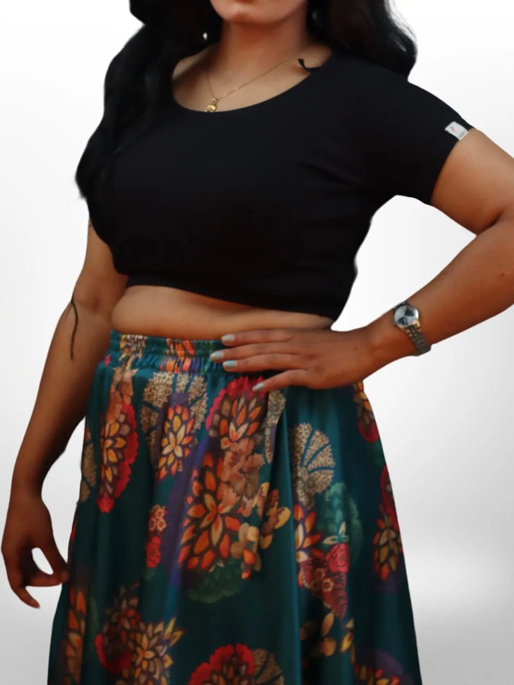 Cotton Half sleeve Beautiful Basic Blouse Navy