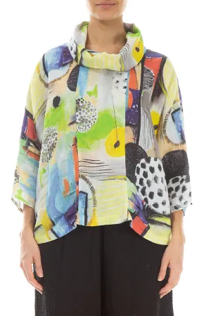 Cowl Neck Artmaze Linen Blouse