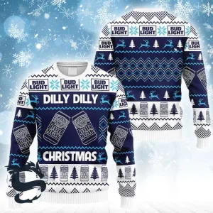 Dilly Dilly Bud Light Christmas Ugly Sweater