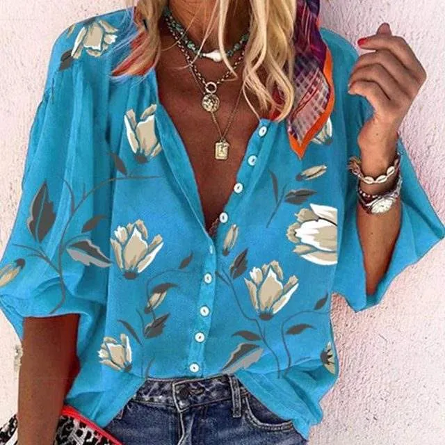 Emma | Airy Floral Print Blouse