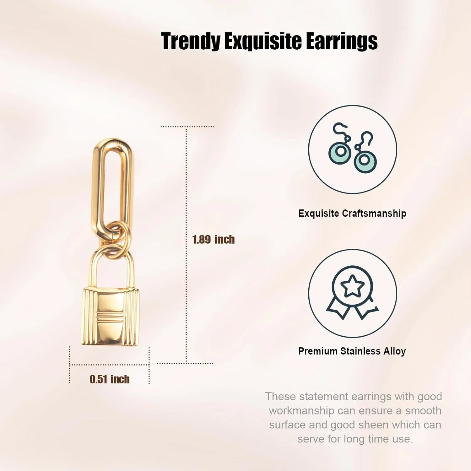 Fashionable Retro Handmade Geometric Earrings, Suitable For Daily Wear, As A Unique Birthday Gift For Women,