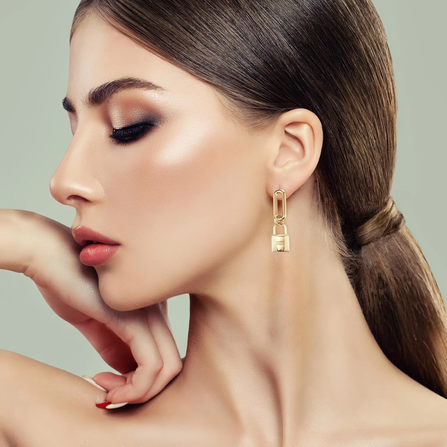 Fashionable Retro Handmade Geometric Earrings, Suitable For Daily Wear, As A Unique Birthday Gift For Women,