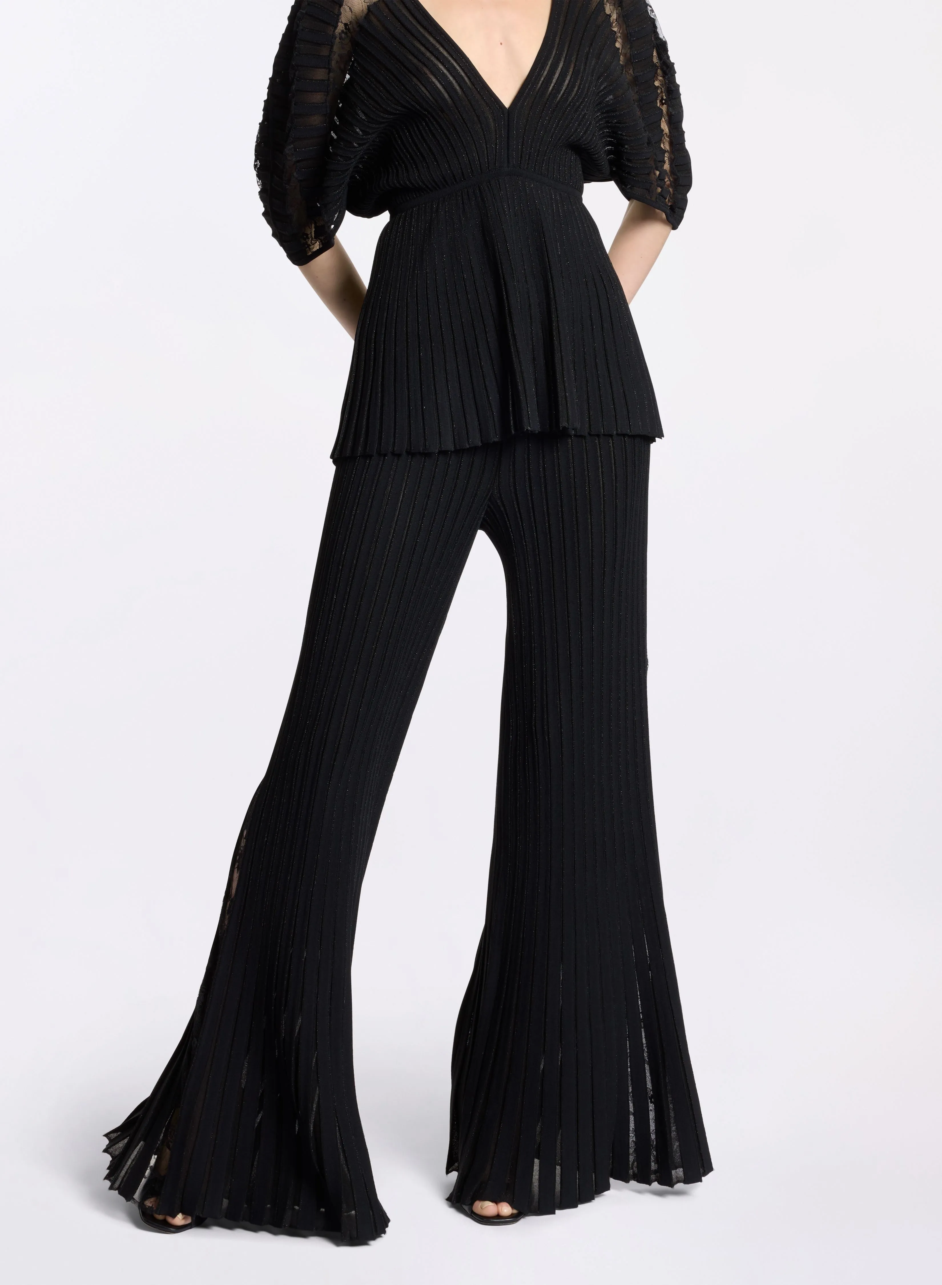 Flared Knit Pants