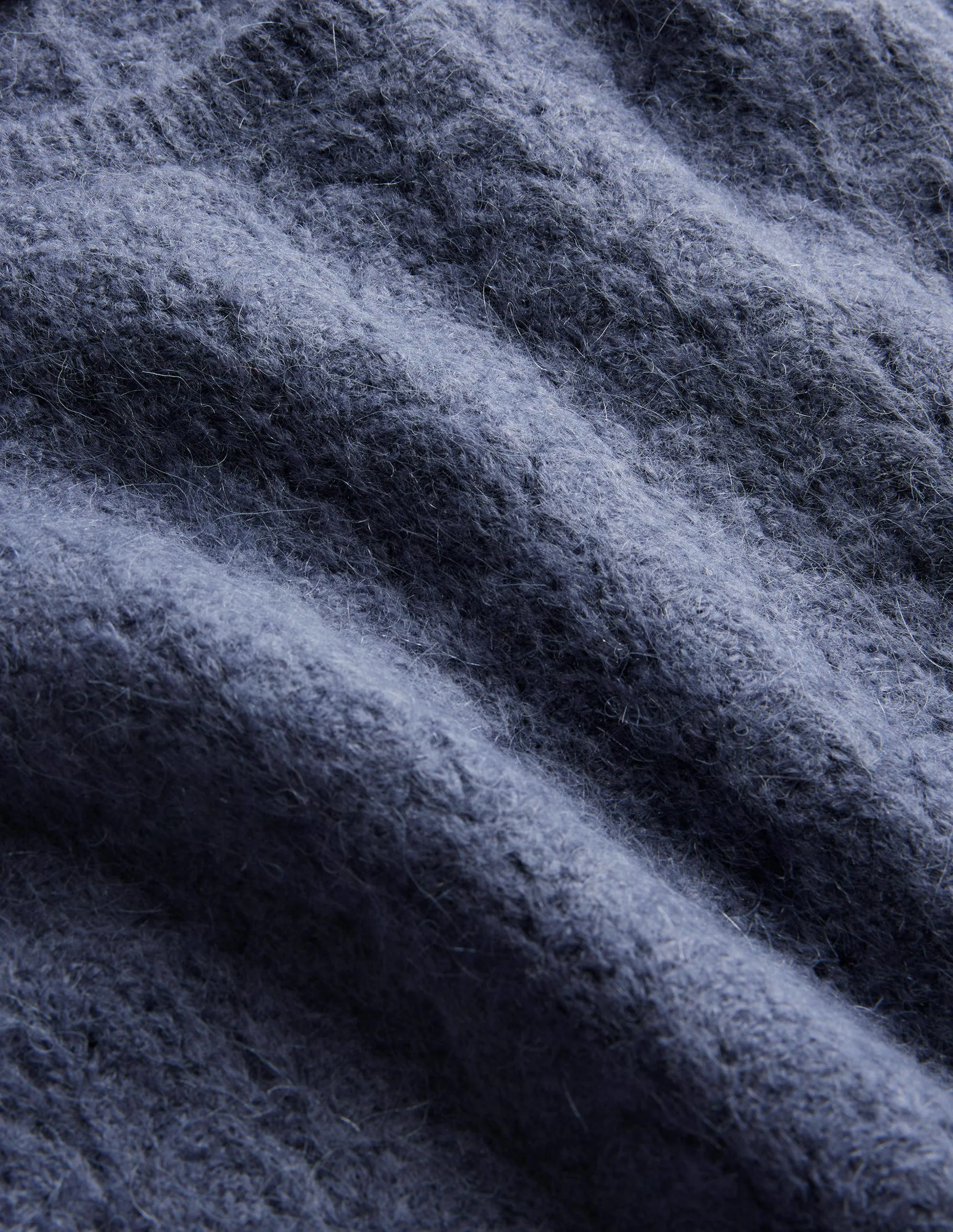 Fluffy Pointelle Jumper-Nightshadow Blue