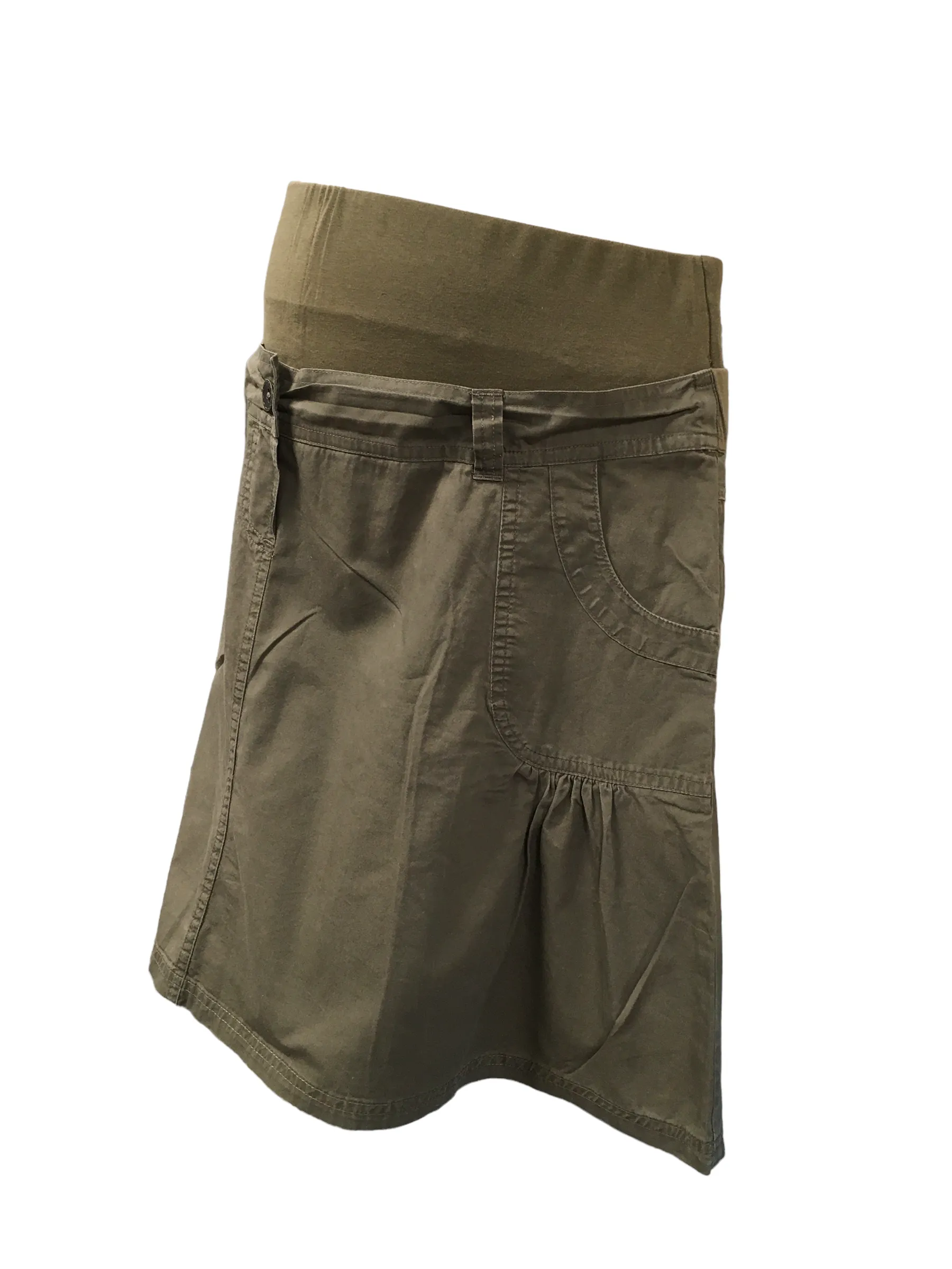 Jojo Maman Bebe Khaki Utility Skirt - Size Maternity UK 12