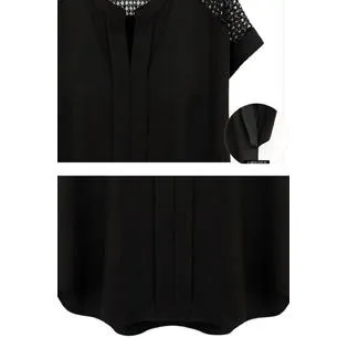Ketty More Women Loose Lace Decorated Sleeves Shirt-KMWSB817