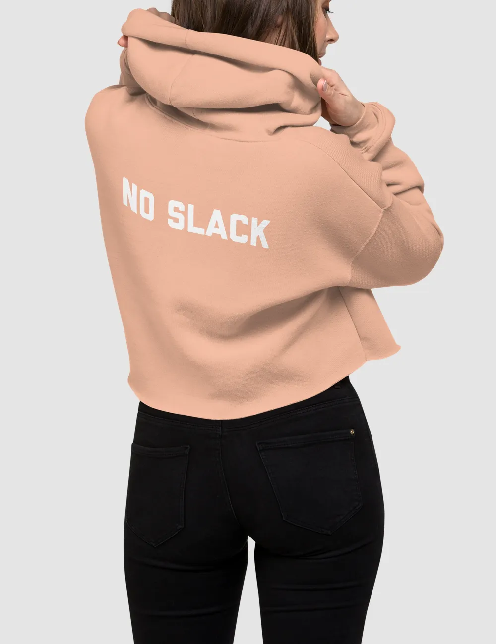 No Slack | Back Print Crop Hoodie