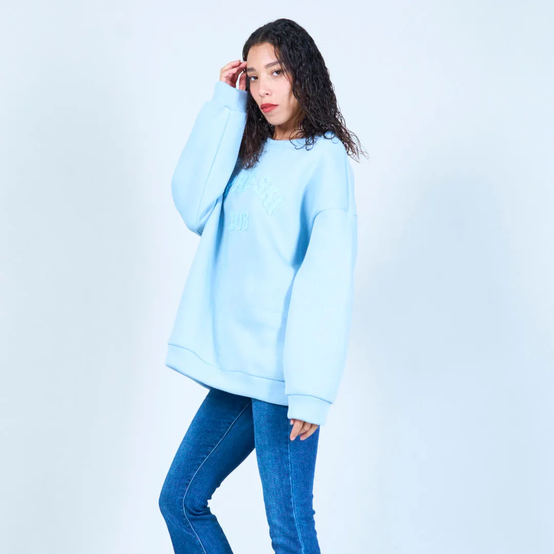 Oversized après-ski embroidered sweatshirt wholesale