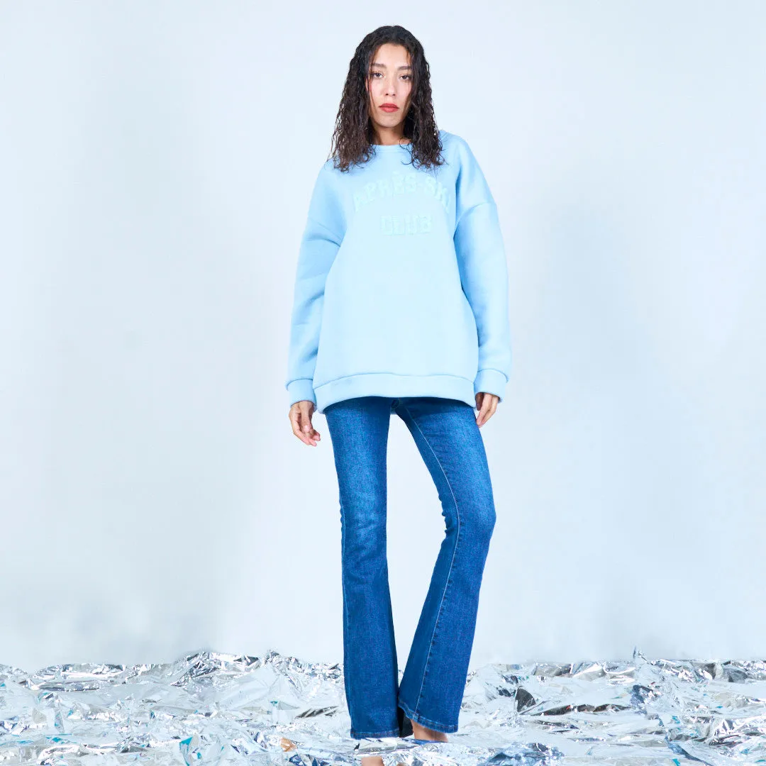 Oversized après-ski embroidered sweatshirt wholesale