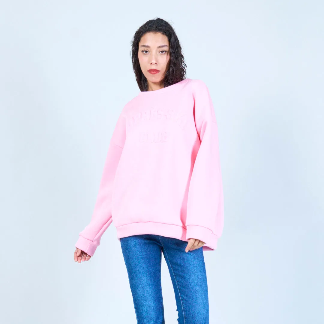 Oversized après-ski embroidered sweatshirt wholesale