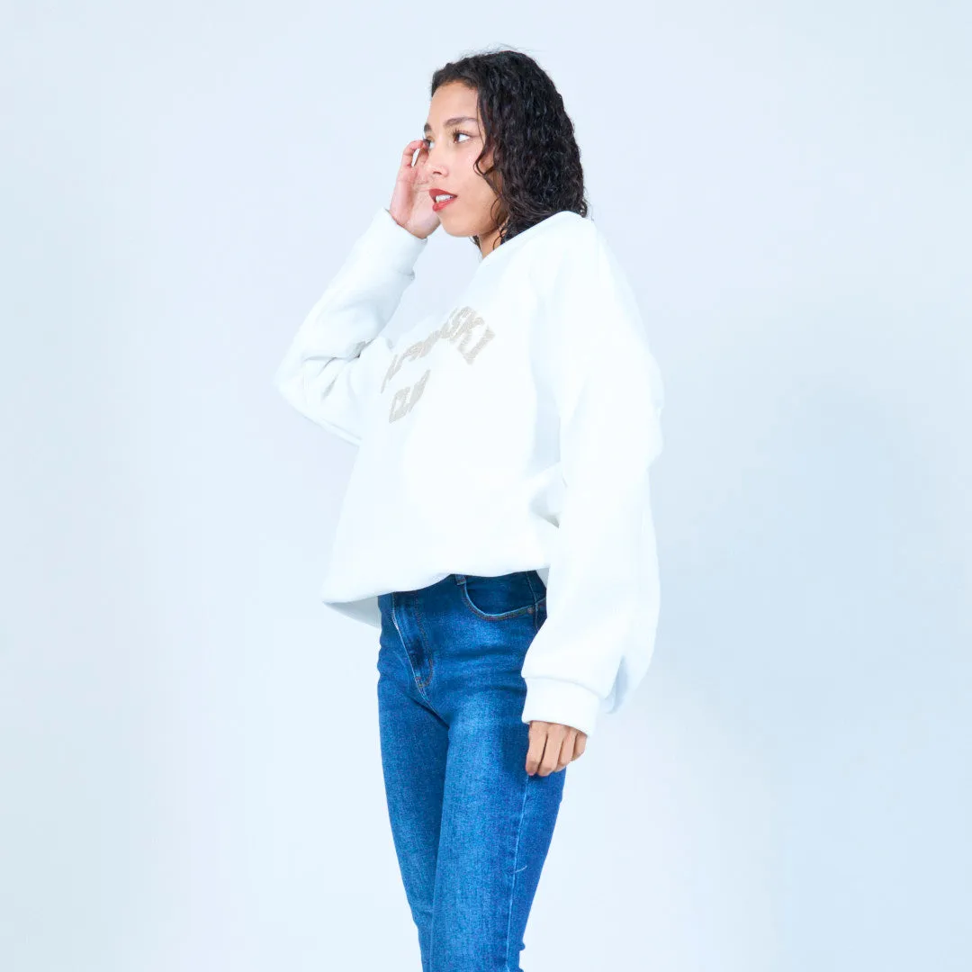Oversized après-ski embroidered sweatshirt wholesale