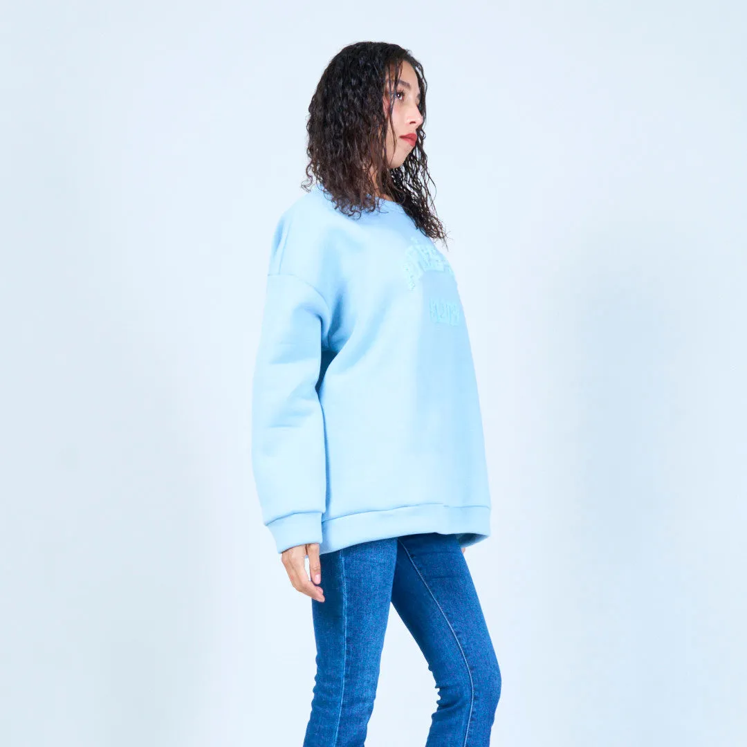 Oversized après-ski embroidered sweatshirt wholesale