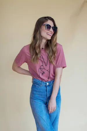 Peace Hand, Unisex Adult Graphic Tee