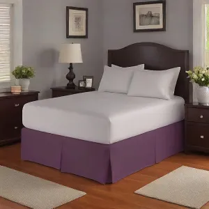 Plum Bed Skirt Egyptian Cotton 11 Inches Drop 1000TC
