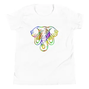 RAINBOW ELEPHANT HEAD YOUTH T-SHIRT