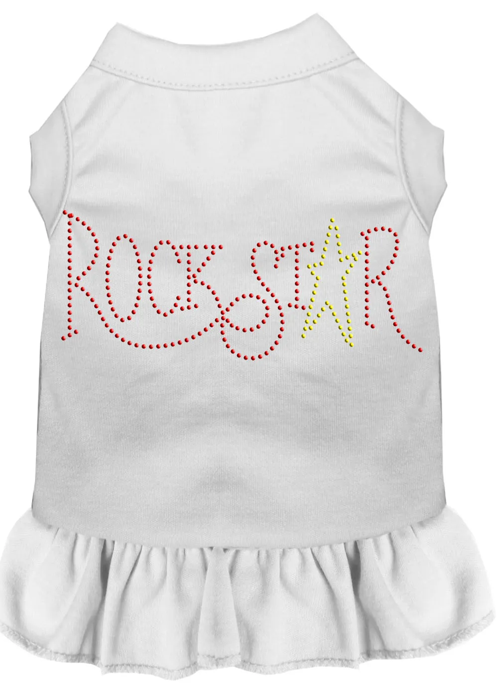 Rhinestone Rockstar Dress White Xl