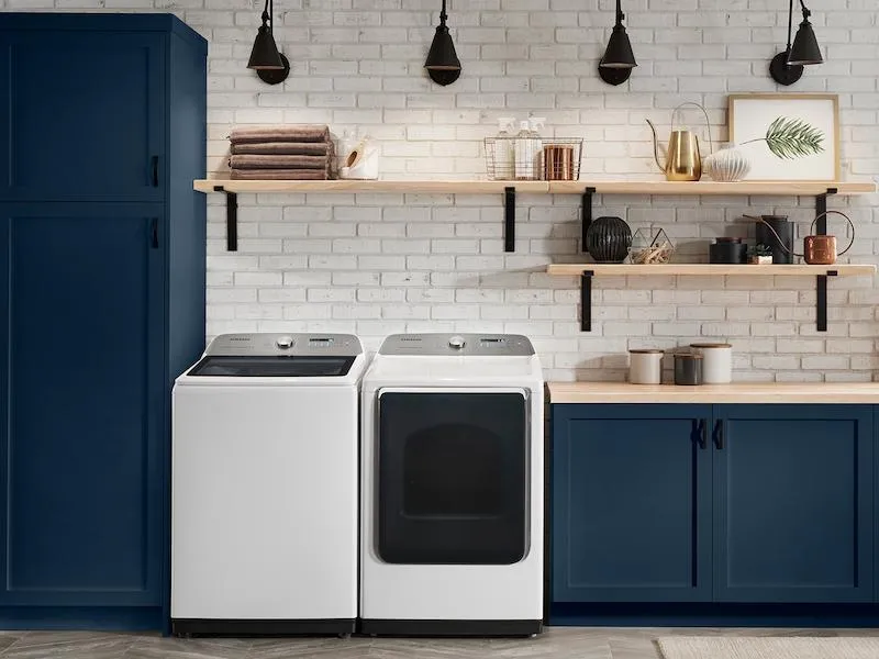 Samsung DVG54R7600W 7.4 cu. ft. Gas Dryer with Steam Sanitize  in White