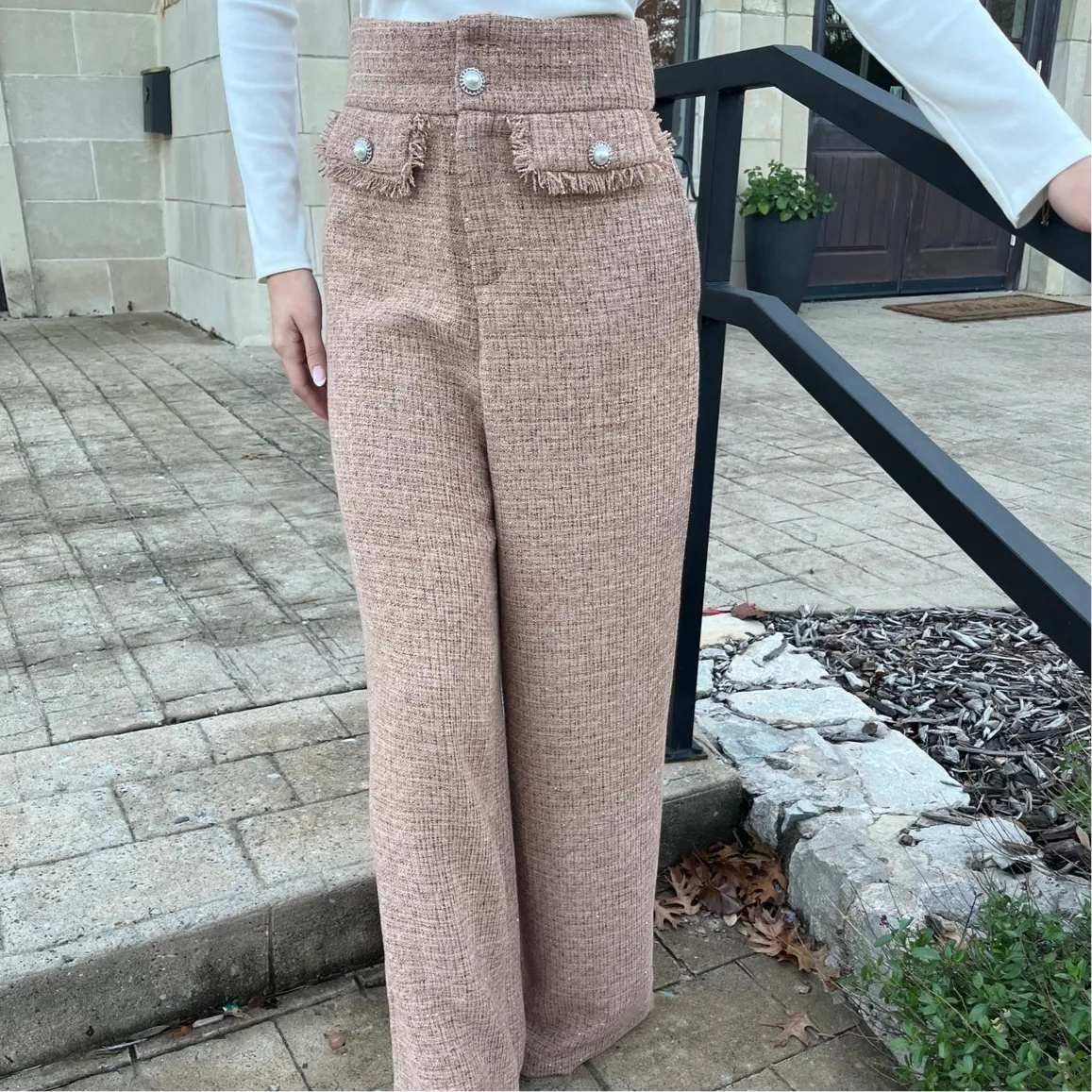 Timeless Tweed Sequined Tweed Pants-FINAL SALE