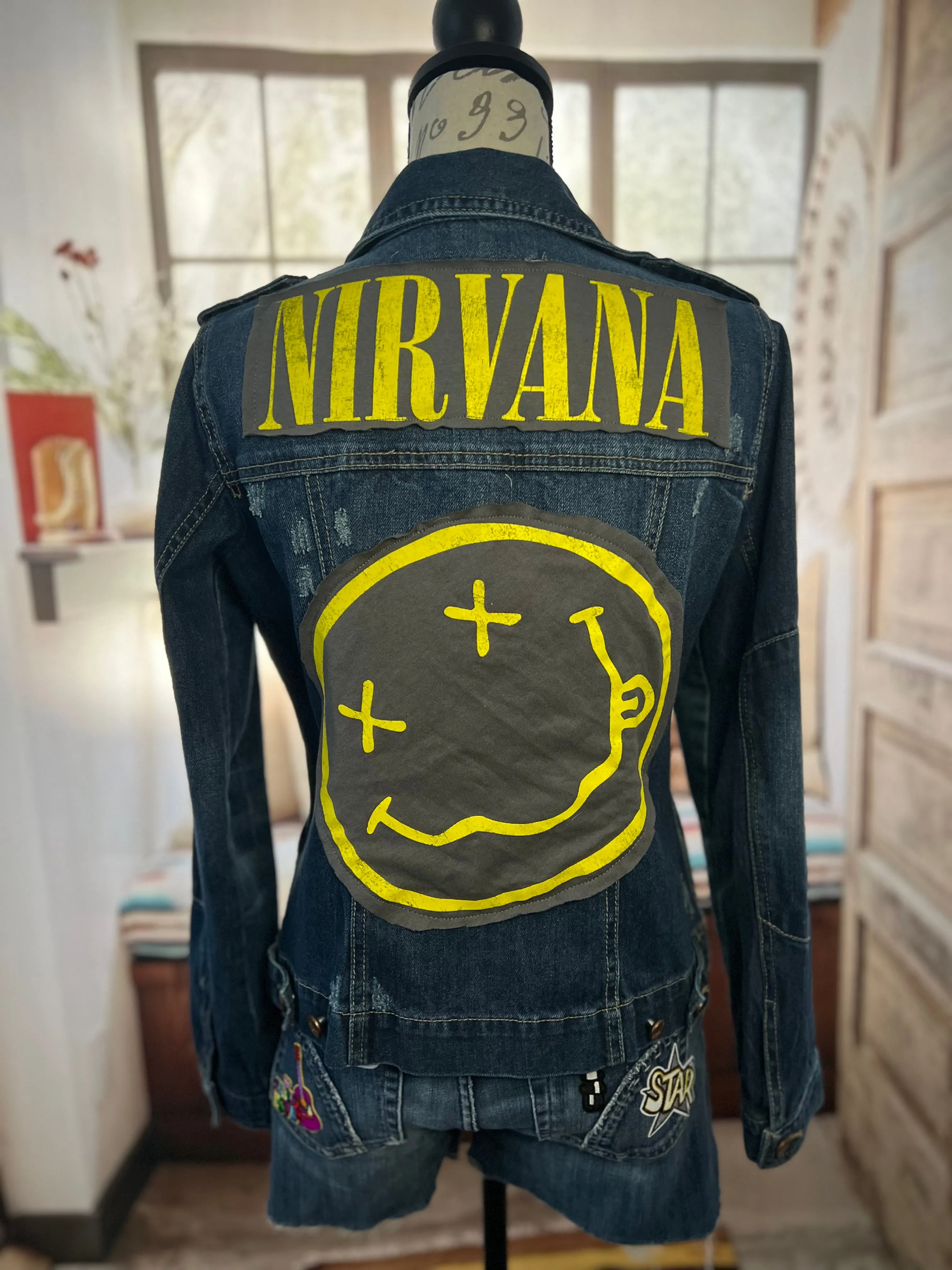 Upcycled Denim Jacket Nirvana