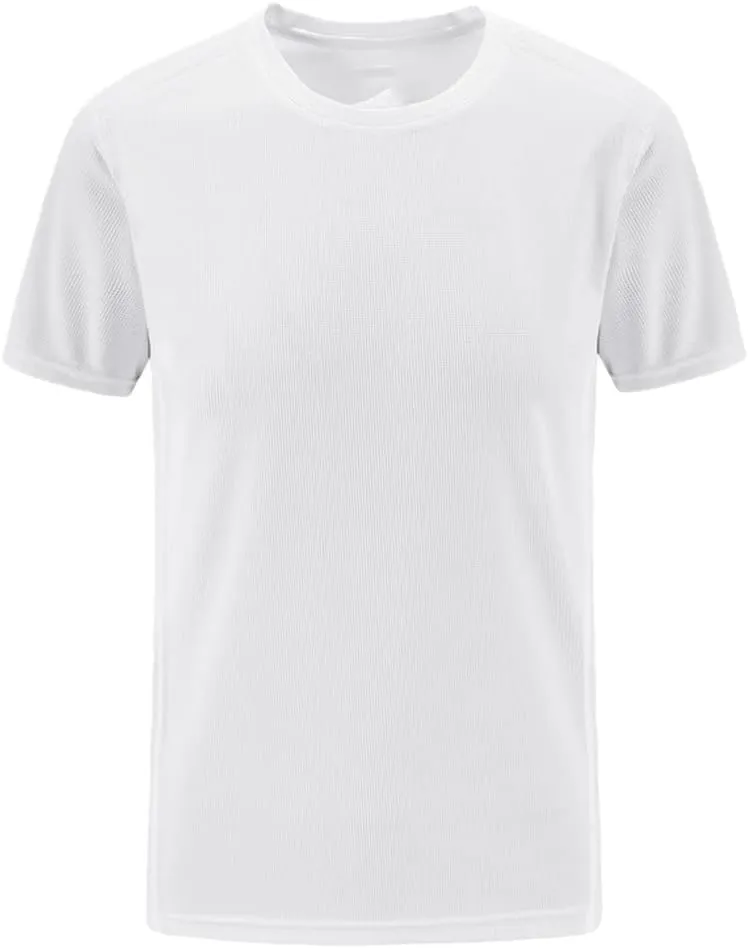 YIOLEAMP Men Summer Casual T Shirt Quick Dry Slim T-Shirt Sporting Short Sleeve Tops Tees